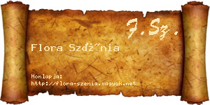 Flora Szénia névjegykártya